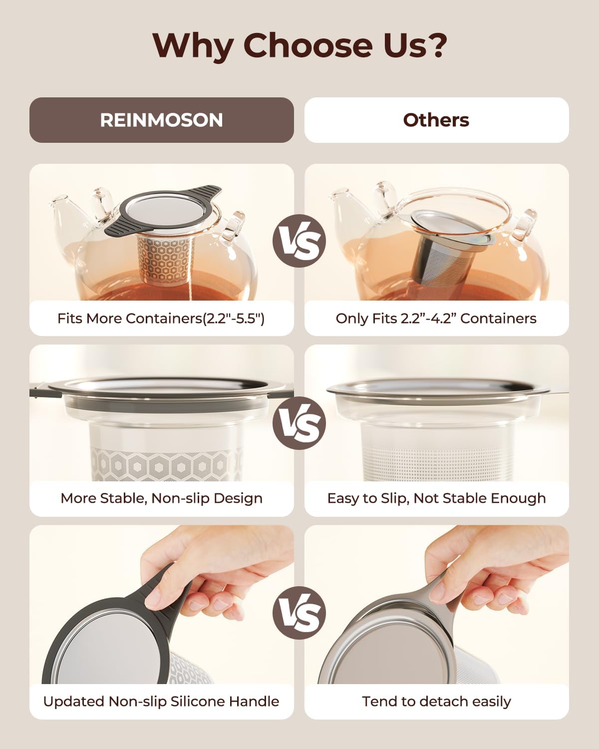 304 Stainless Steel Tea Infuser for Loose Leaf Tea Steeper