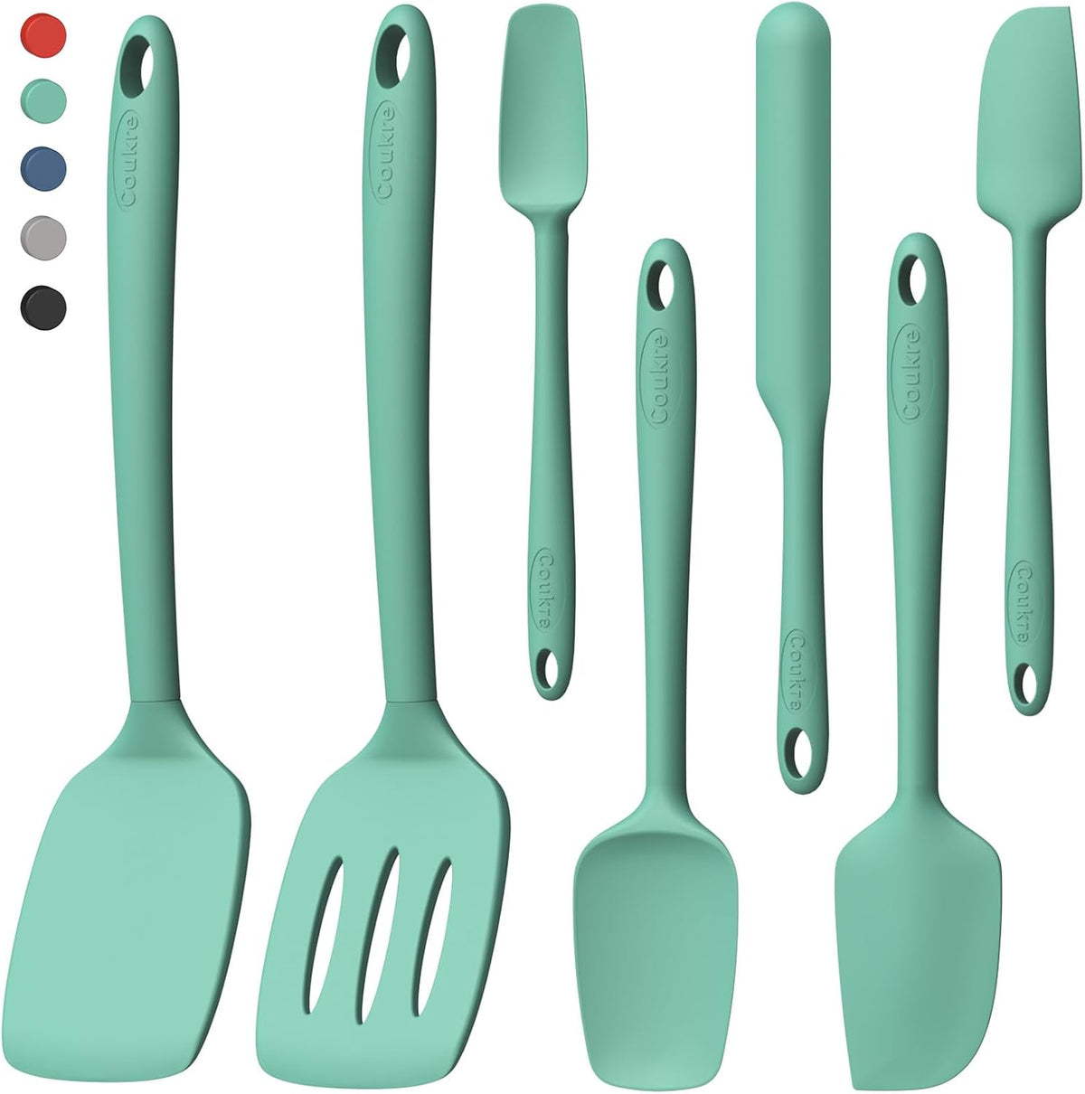 3 Pack Silicone Spatula Set, Heat Resistant to 500°F, BPA-Free