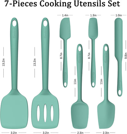 3 Pack Silicone Spatula Set, Heat Resistant to 500°F, BPA-Free