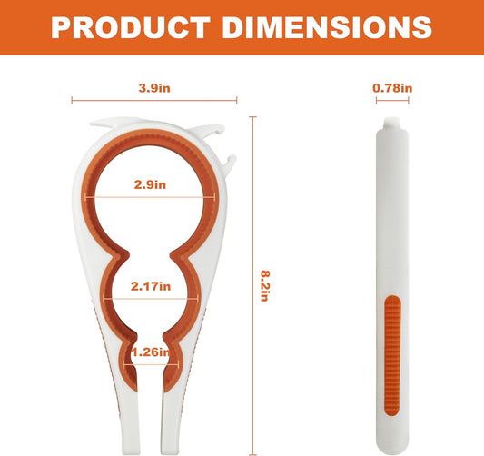 Multipurpose Jar & Can Opener for Seniors，Jar Opener 5 in 1 | Jar Opener 5 in 1 Jar Opener Gripper for Weak Hands, Unique Unusual Gifts for Older Women & Elderly