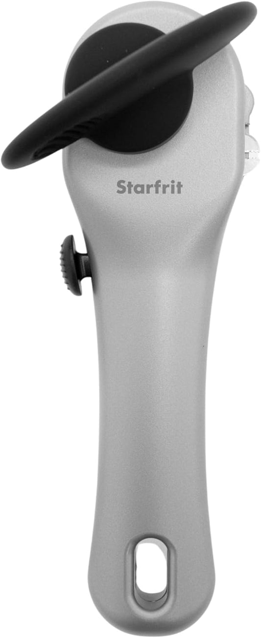 Securimax Auto Can Opener, Patented Safe Edge Technology with Lid Lifter, Leaves No Sharp Edges on Lid & Can, Ambidextrous Use, Heavy Duty Non-Slip Knob for Secure Handling
