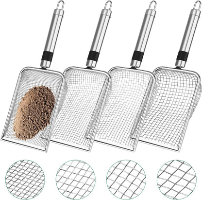 4P Soil Sifter for Gardening, Sand Soil Compost Sieve for Rocks