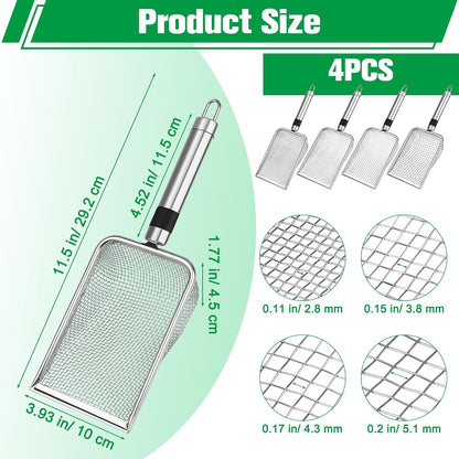 4P Soil Sifter for Gardening, Sand Soil Compost Sieve for Rocks