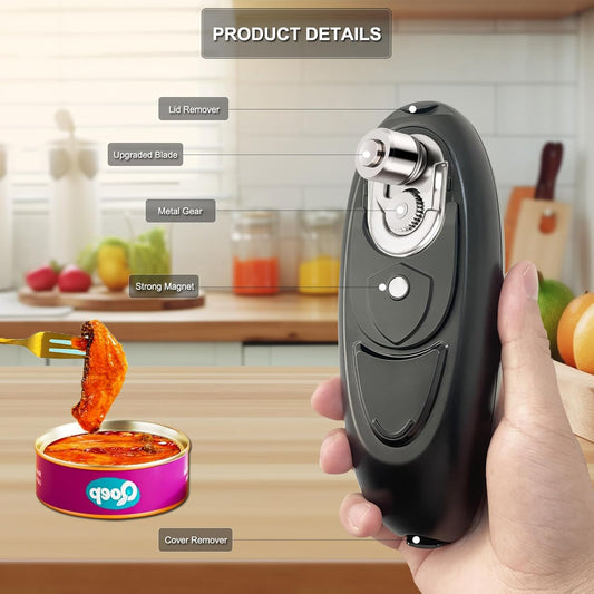 [UPGRADED BLADE] Auto 2.0 Electric Can Opener, Effortless One-Touch Operation with Safety Smooth Edge, Battery Powered Automatic Can Opener for All Can Sizes Best for Seniors, Arthritis