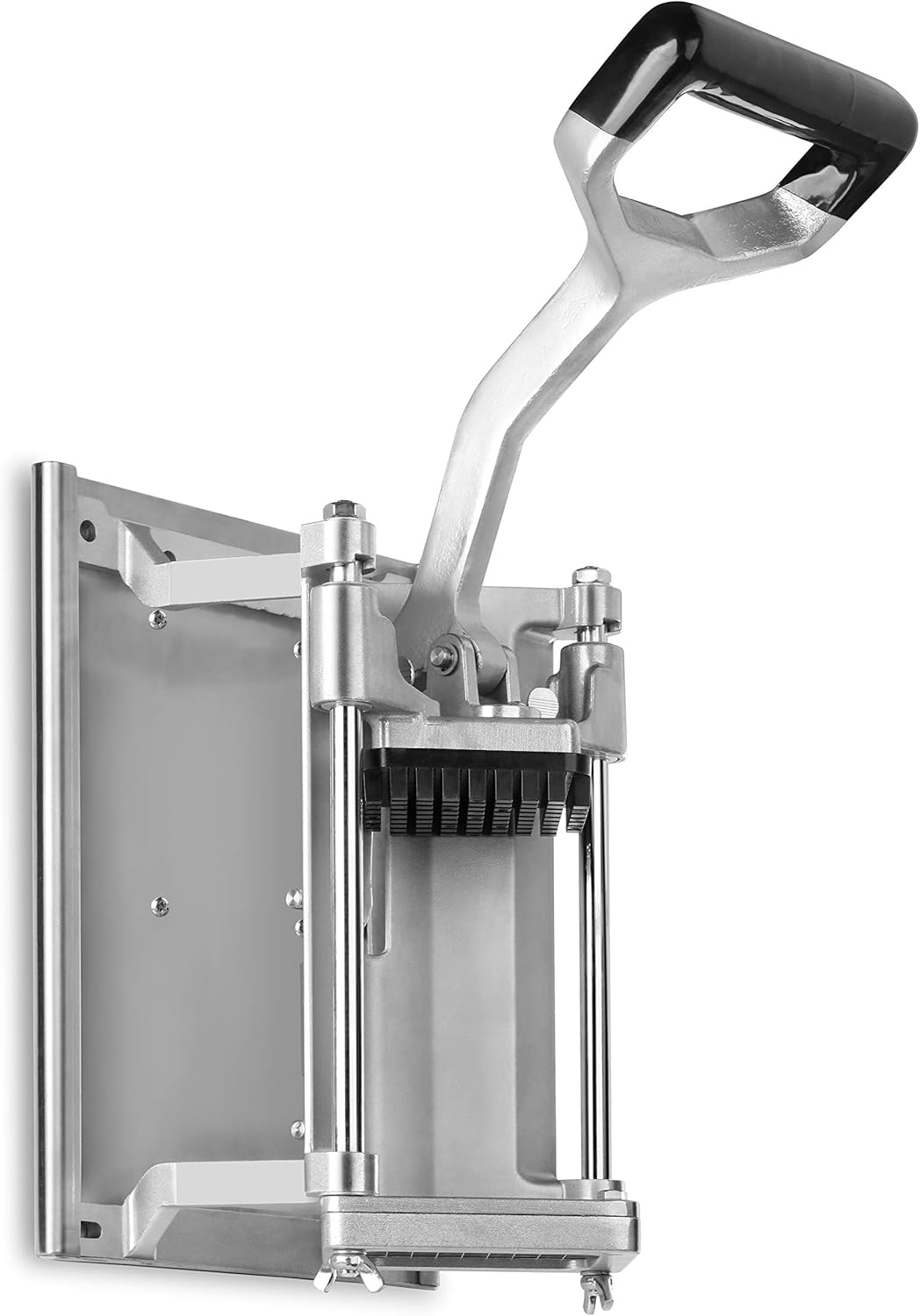 Extra Heavy Duty French Fry Cutter 3/8" with Wall Bracket, Fixed Counter or Wall Mount, Cast Iron and Aluminum Body with Stainless Steel Components