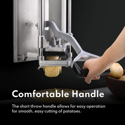 Extra Heavy Duty French Fry Cutter 3/8" with Wall Bracket, Fixed Counter or Wall Mount, Cast Iron and Aluminum Body with Stainless Steel Components