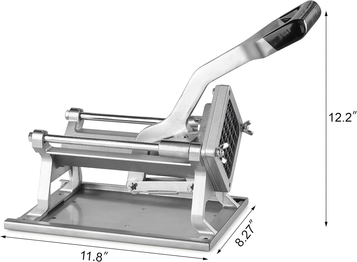 Extra Heavy Duty French Fry Cutter 3/8" with Wall Bracket, Fixed Counter or Wall Mount, Cast Iron and Aluminum Body with Stainless Steel Components