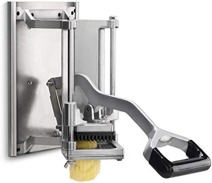 Extra Heavy Duty French Fry Cutter 3/8" with Wall Bracket, Fixed Counter or Wall Mount, Cast Iron and Aluminum Body with Stainless Steel Components