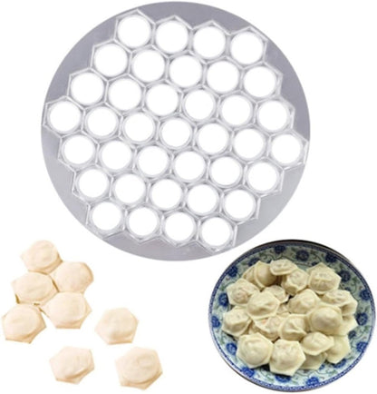 Silver Ravioli Dumpling Mold, Russian Pelmeni Maker,37 Holes Metal Ravioli Maker, Pelmeni Meat Dumplings Maker,Handmade Dumpling Cutter,Kitchen Utensils and Gadgets