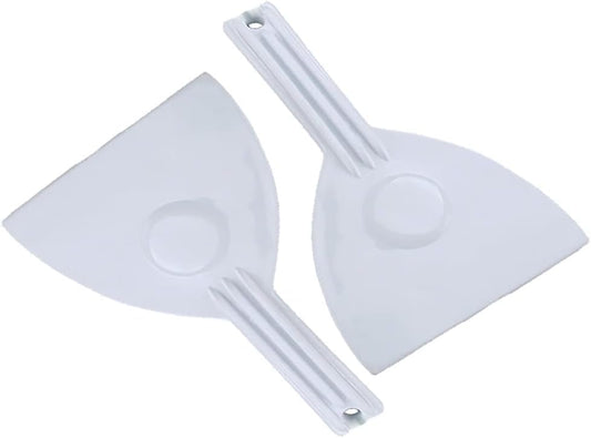 Plastic Dough Scraper Cutters, 2 Pcs, White, Bread Chopper Separator, Flour Scraper, Cake Smoother, Kitchen Cutting Tool with Handle