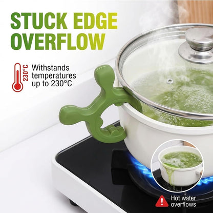 3Pcs Silicone Spoon Rest, Heat Resistant Kitchen Utensil Holder and Spoon Rest for Stovetop Cooking, Removable Pot Edge Protectors with Anti-Spill Design for Organized Kitchen Space