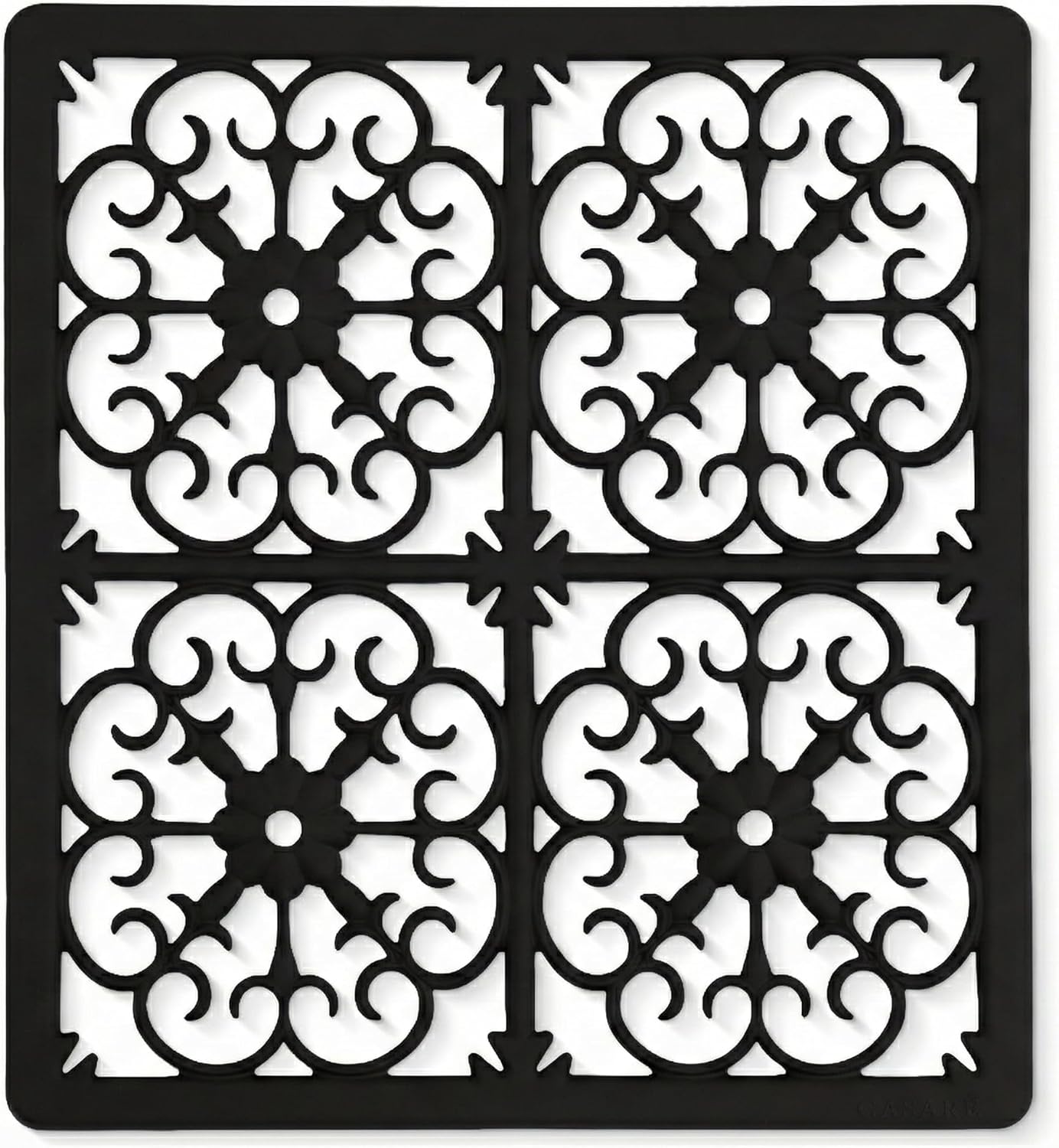 É, Extra Large, Thick, Silicone Trivet for Hot Dishes, Pots, and Pans, Heat Resistant Mat for Countertop, Hot Pad for Kitchen, Easy to Clean, 16 x 12 x 3/8 Inches, White