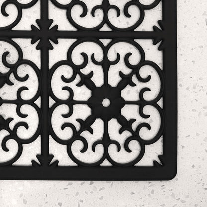 É, Extra Large, Thick, Silicone Trivet for Hot Dishes, Pots, and Pans, Heat Resistant Mat for Countertop, Hot Pad for Kitchen, Easy to Clean, 16 x 12 x 3/8 Inches, White