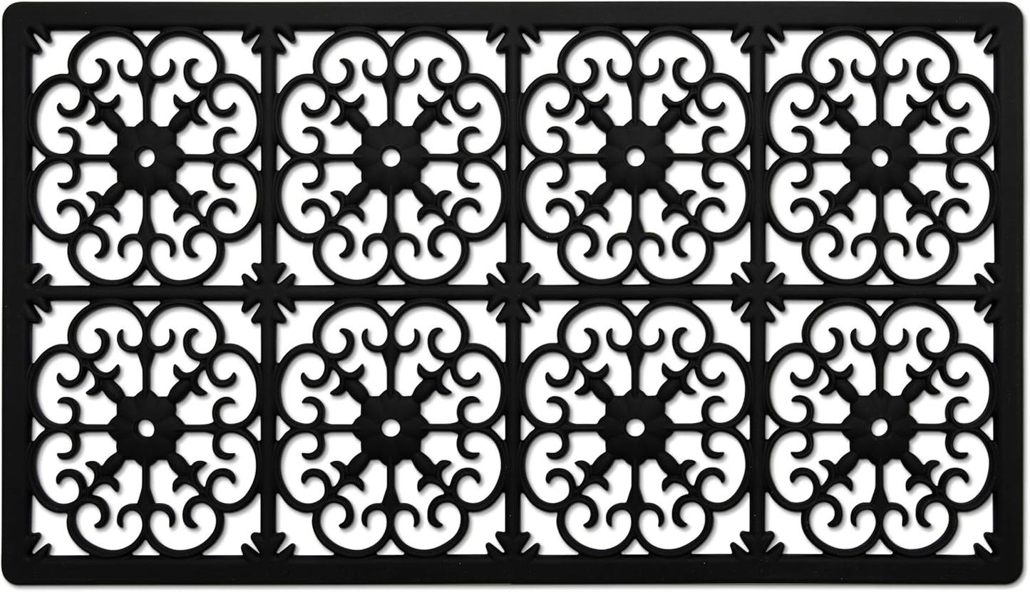 É, Extra Large, Thick, Silicone Trivet for Hot Dishes, Pots, and Pans, Heat Resistant Mat for Countertop, Hot Pad for Kitchen, Easy to Clean, 16 x 12 x 3/8 Inches, White