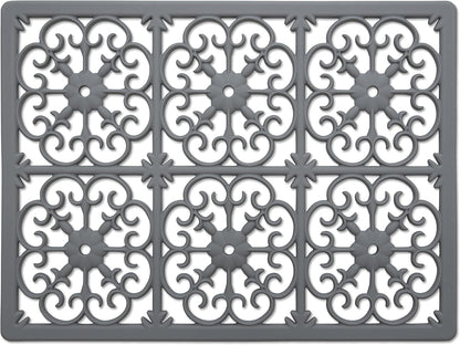 É, Extra Large, Thick, Silicone Trivet for Hot Dishes, Pots, and Pans, Heat Resistant Mat for Countertop, Hot Pad for Kitchen, Easy to Clean, 16 x 12 x 3/8 Inches, White