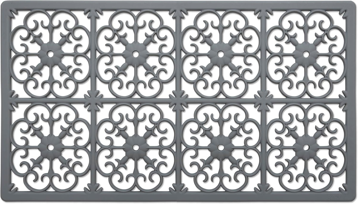 É, Extra Large, Thick, Silicone Trivet for Hot Dishes, Pots, and Pans, Heat Resistant Mat for Countertop, Hot Pad for Kitchen, Easy to Clean, 16 x 12 x 3/8 Inches, White