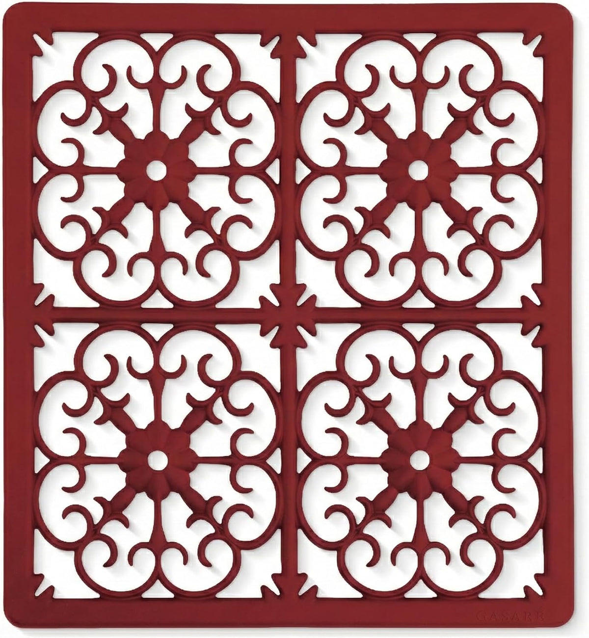 É, Extra Large, Thick, Silicone Trivet for Hot Dishes, Pots, and Pans, Heat Resistant Mat for Countertop, Hot Pad for Kitchen, Easy to Clean, 16 x 12 x 3/8 Inches, White