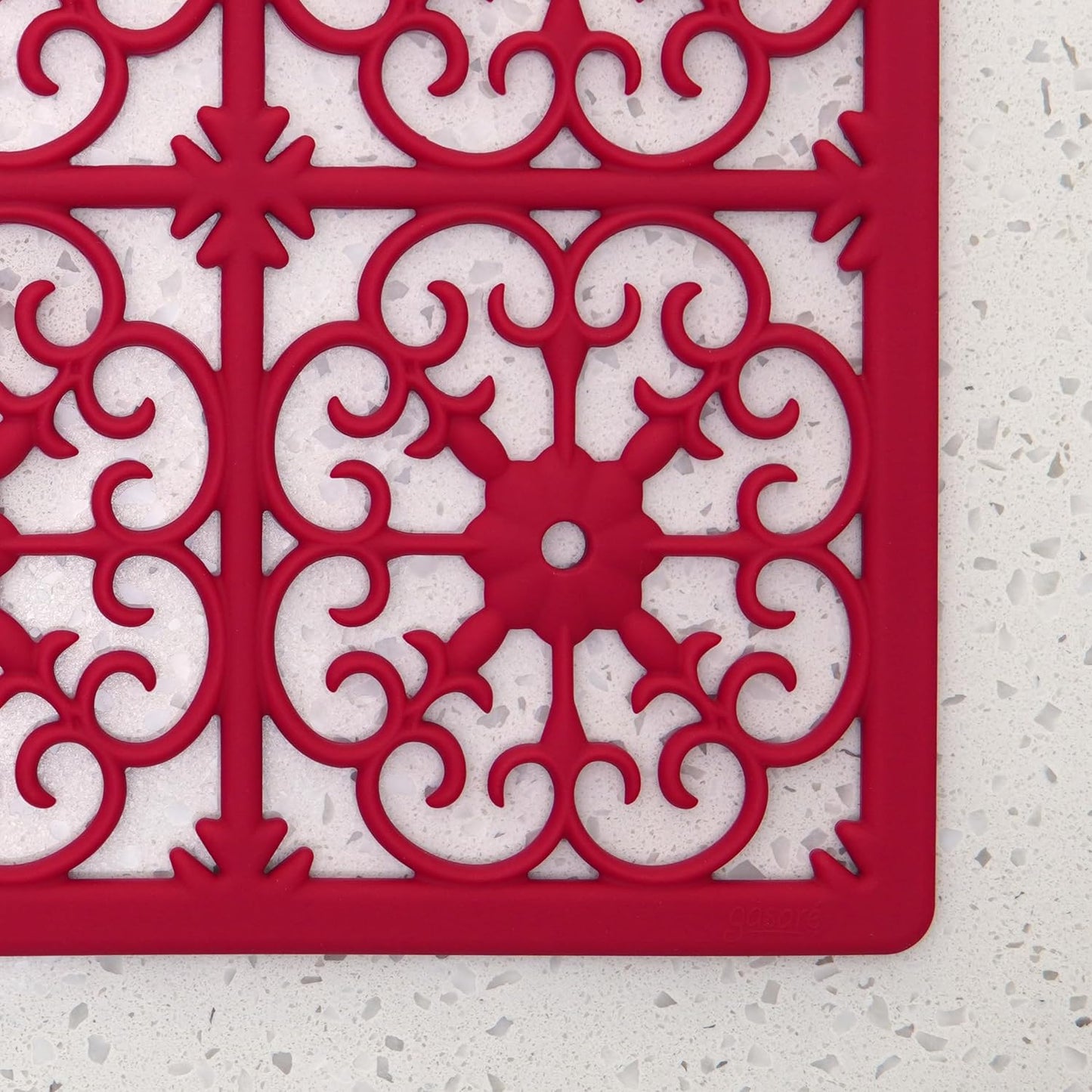 É, Extra Large, Thick, Silicone Trivet for Hot Dishes, Pots, and Pans, Heat Resistant Mat for Countertop, Hot Pad for Kitchen, Easy to Clean, 16 x 12 x 3/8 Inches, White
