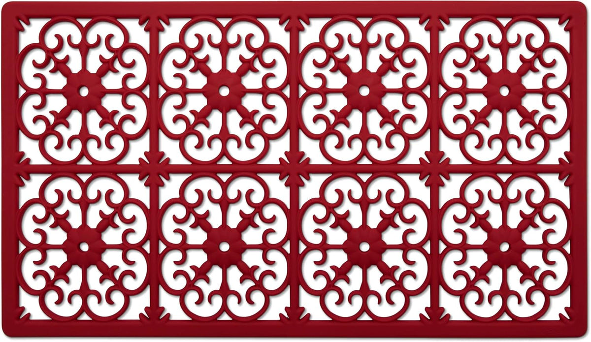 É, Extra Large, Thick, Silicone Trivet for Hot Dishes, Pots, and Pans, Heat Resistant Mat for Countertop, Hot Pad for Kitchen, Easy to Clean, 16 x 12 x 3/8 Inches, White