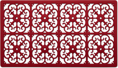 É, Extra Large, Thick, Silicone Trivet for Hot Dishes, Pots, and Pans, Heat Resistant Mat for Countertop, Hot Pad for Kitchen, Easy to Clean, 16 x 12 x 3/8 Inches, White