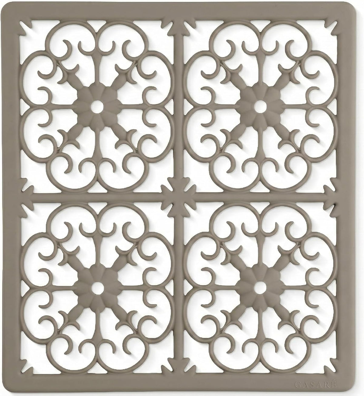 É, Extra Large, Thick, Silicone Trivet for Hot Dishes, Pots, and Pans, Heat Resistant Mat for Countertop, Hot Pad for Kitchen, Easy to Clean, 16 x 12 x 3/8 Inches, White