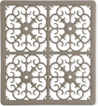 É, Extra Large, Thick, Silicone Trivet for Hot Dishes, Pots, and Pans, Heat Resistant Mat for Countertop, Hot Pad for Kitchen, Easy to Clean, 16 x 12 x 3/8 Inches, White