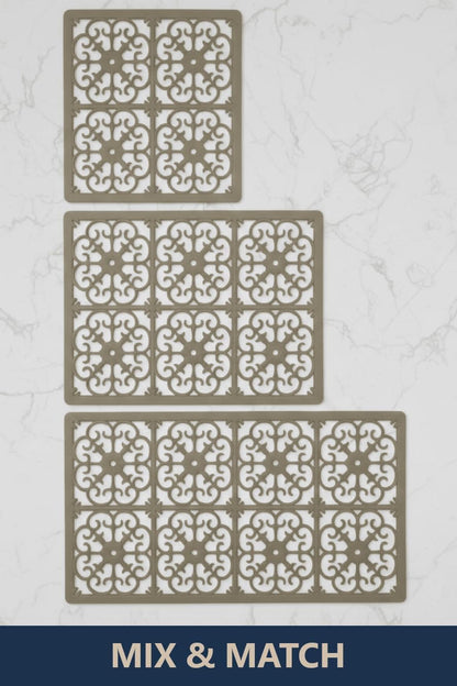 É, Extra Large, Thick, Silicone Trivet for Hot Dishes, Pots, and Pans, Heat Resistant Mat for Countertop, Hot Pad for Kitchen, Easy to Clean, 16 x 12 x 3/8 Inches, White
