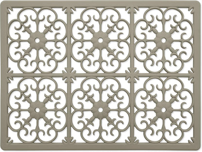 É, Extra Large, Thick, Silicone Trivet for Hot Dishes, Pots, and Pans, Heat Resistant Mat for Countertop, Hot Pad for Kitchen, Easy to Clean, 16 x 12 x 3/8 Inches, White