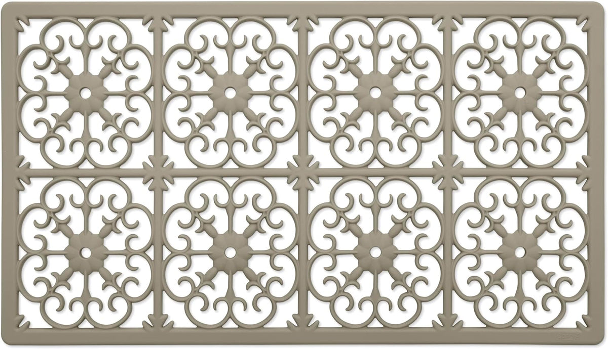 É, Extra Large, Thick, Silicone Trivet for Hot Dishes, Pots, and Pans, Heat Resistant Mat for Countertop, Hot Pad for Kitchen, Easy to Clean, 16 x 12 x 3/8 Inches, White