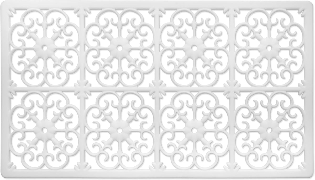 É, Extra Large, Thick, Silicone Trivet for Hot Dishes, Pots, and Pans, Heat Resistant Mat for Countertop, Hot Pad for Kitchen, Easy to Clean, 16 x 12 x 3/8 Inches, White