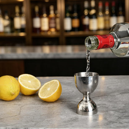 Stainless Steel Cocktail Jigger 2 Pack, Commercial Bar Tool for Restaurant, Bar, Pub & Catering, Bulk 1oz 2oz Double Sided Bell Jigger with Measurements, Professional Bartender Measuring Cup