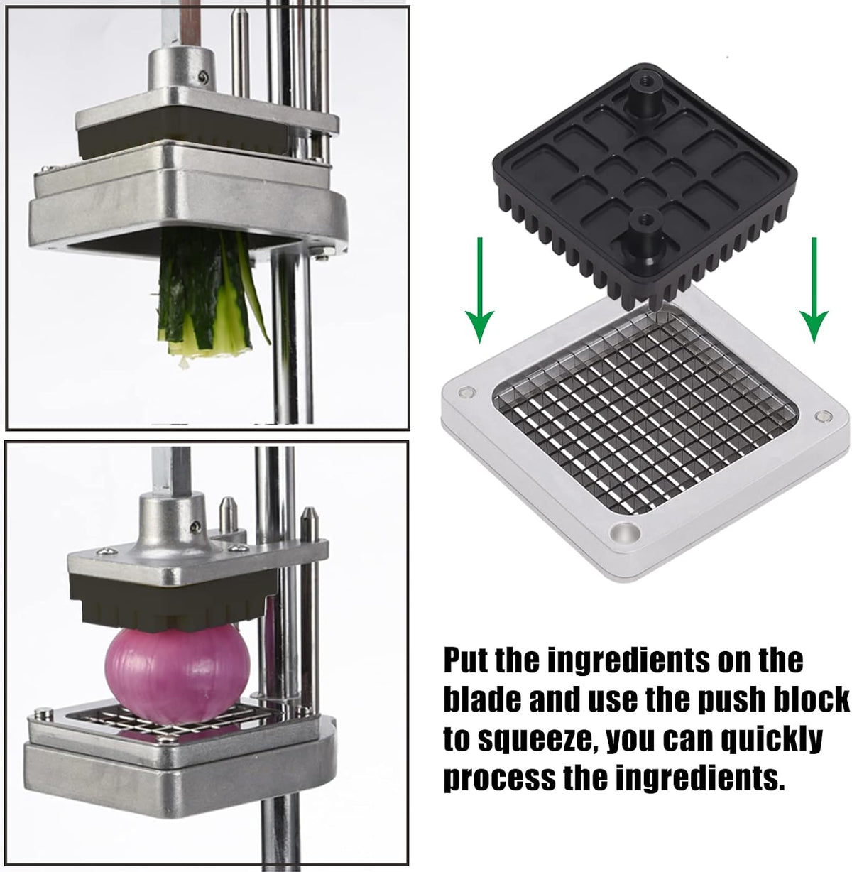 1/4" Replacement Dicer Chopper Blade with Pusher Block