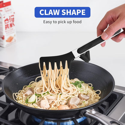 Kitchen Tongs,Set Of 3 Tongs with Silicone Tip for Cooking 9/12 Inch Stainless Steel Kitchen Tong for Meat,Food Grill,Salad,BBQ,Frying,Serving,Dishwasher (white, 12inch)