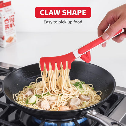 Kitchen Tongs,Set Of 3 Tongs with Silicone Tip for Cooking 9/12 Inch Stainless Steel Kitchen Tong for Meat,Food Grill,Salad,BBQ,Frying,Serving,Dishwasher (white, 12inch)
