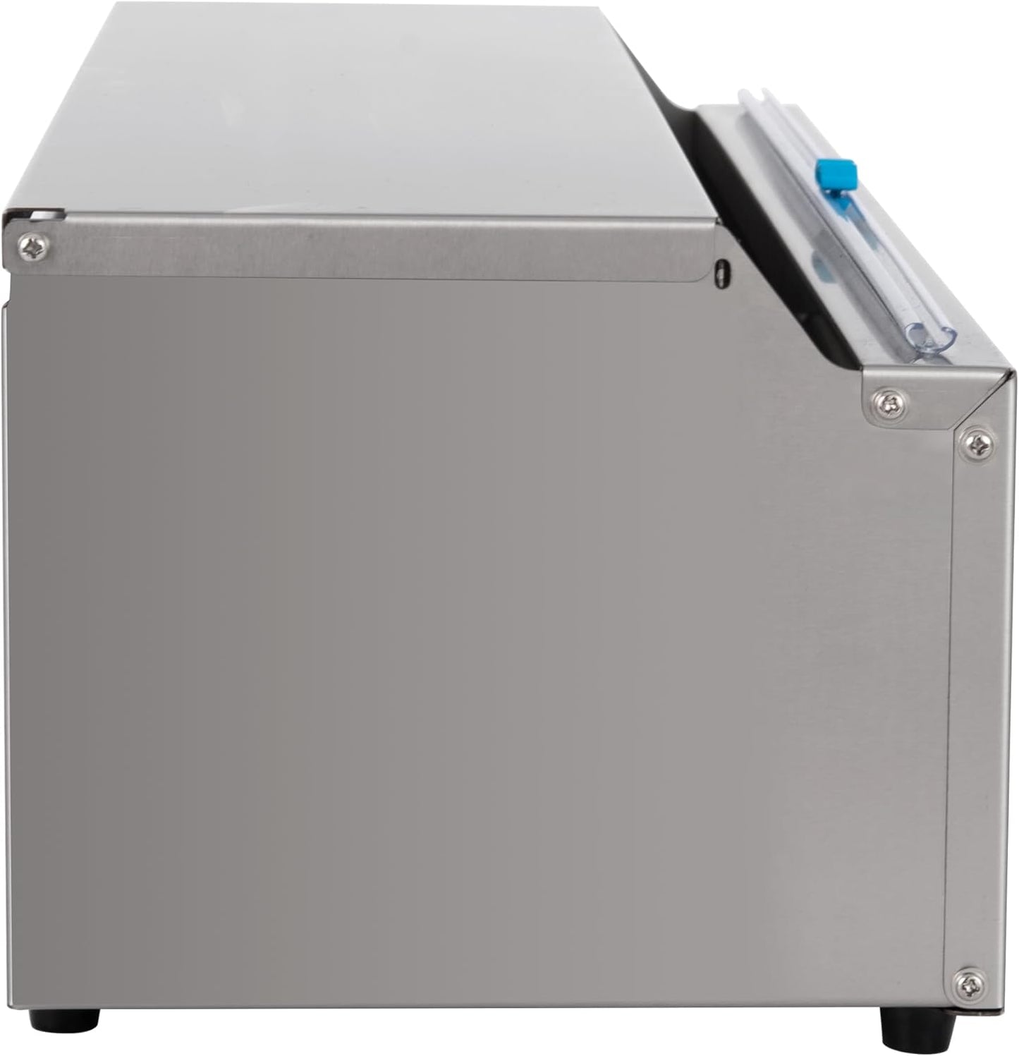 Stainless Steel Food Wrap Dispenser - 18” Commercial Stretch Film Packing Machine with Slide Cutter