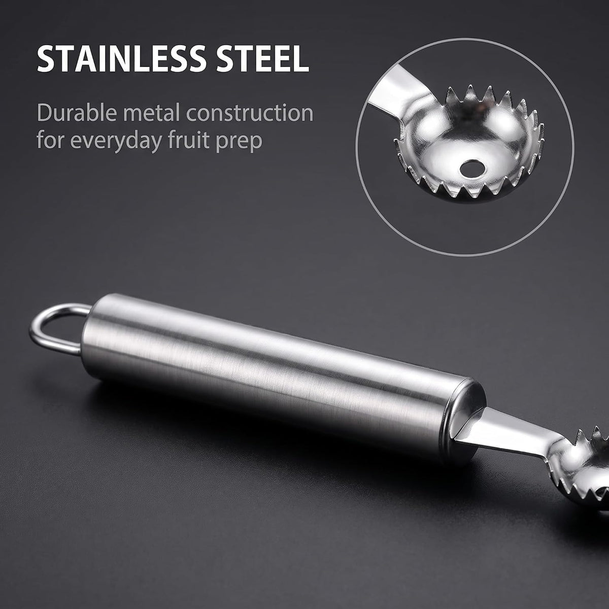 Silver Stainless Steel Strawberry Huller and Tomato Stem Corer Tool Cherry Tomatoes Stem Remover, Dishwasher Safe，Fruit and Vegetable Corers