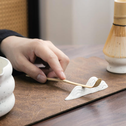 7Pcs Japanese Matcha Tea Set, Matcha Kit with Matcha Bowl (with Pouring Spout), Matcha Whisk, Whisk Holder, Strainer - Elegant Matcha Set for Gifting and Personal Use, Gift Box Packaging (white)