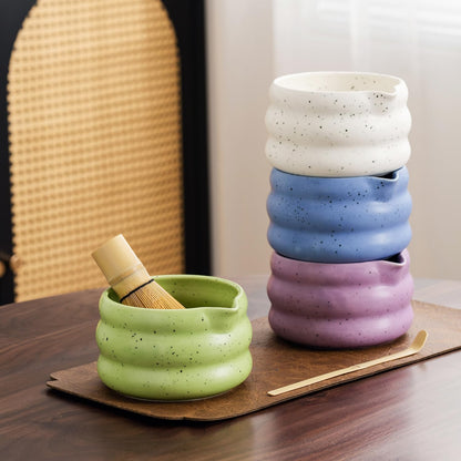 7Pcs Japanese Matcha Tea Set, Matcha Kit with Matcha Bowl (with Pouring Spout), Matcha Whisk, Whisk Holder, Strainer - Elegant Matcha Set for Gifting and Personal Use, Gift Box Packaging (white)