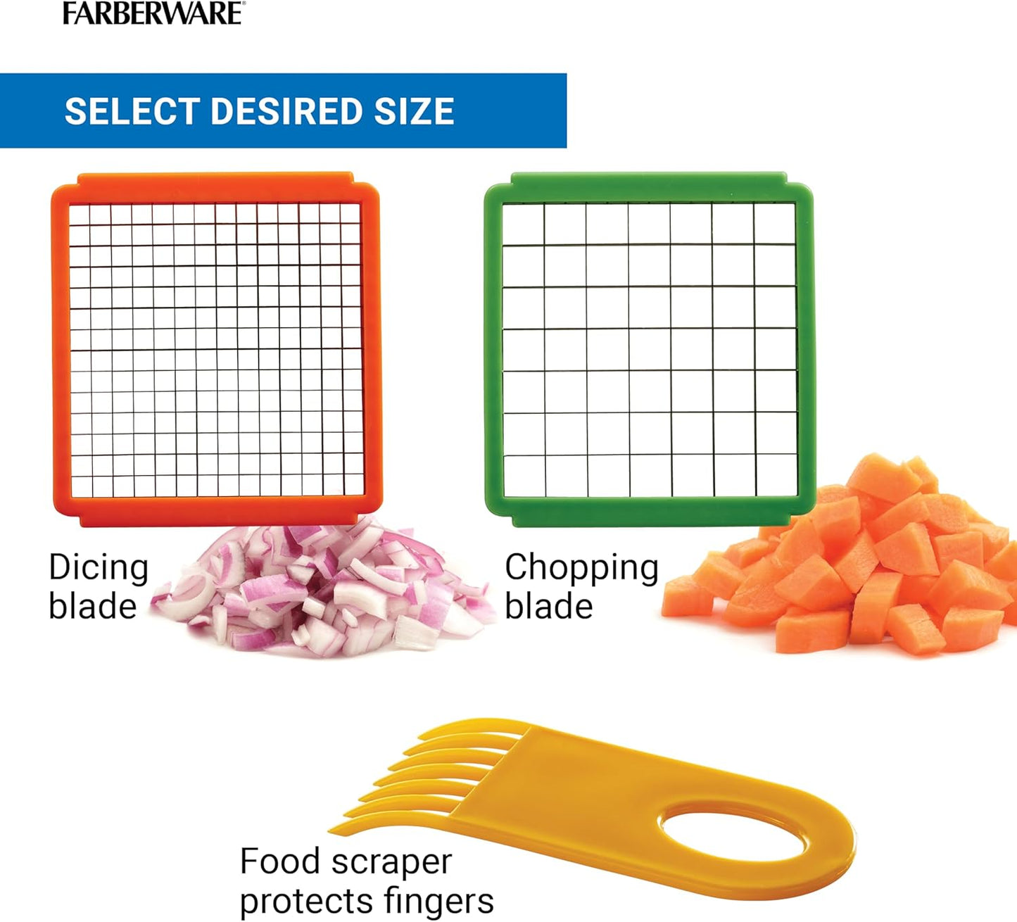 Professional Vegetable Chopper, 2 Blades For Slicing and Dicing Onions, Tomatoes, Potatoes And More, Meal Prep Made Easy