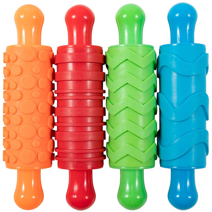 Paint and Dough Texture Rollers, Set of 4
