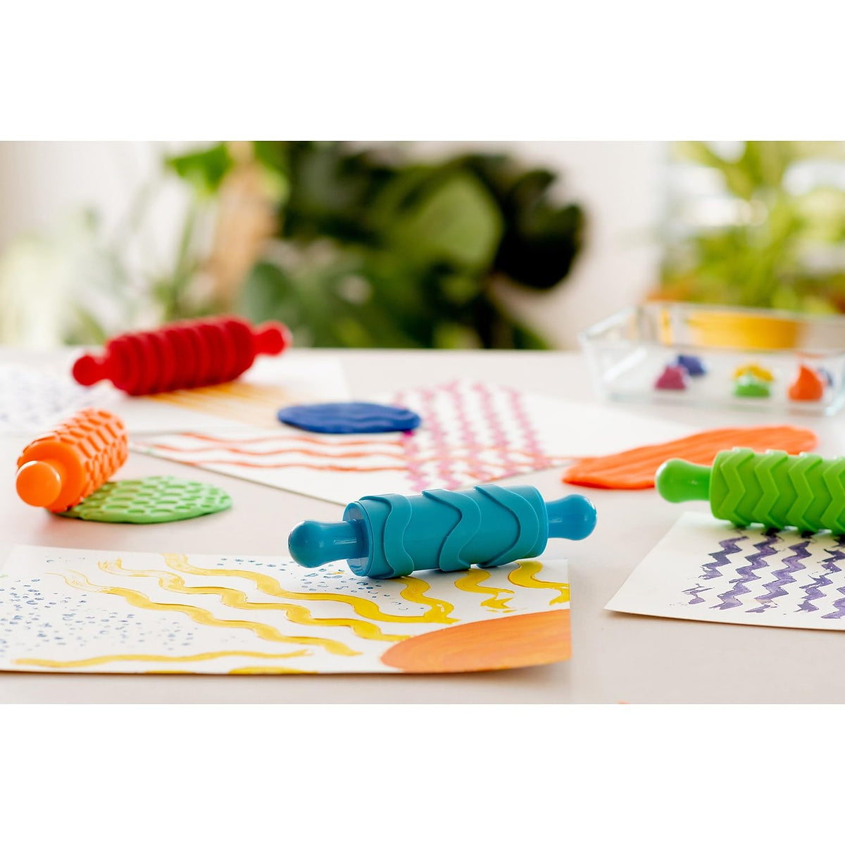 Paint and Dough Texture Rollers, Set of 4