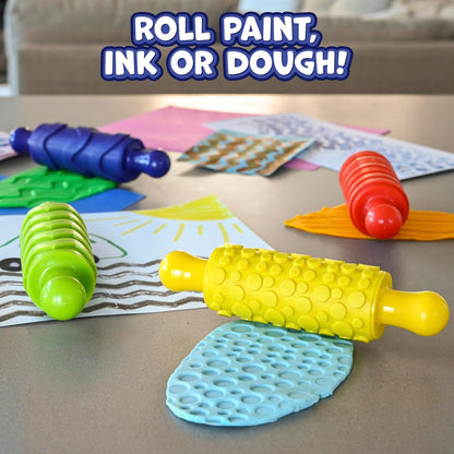 Paint and Dough Texture Rollers, Set of 4