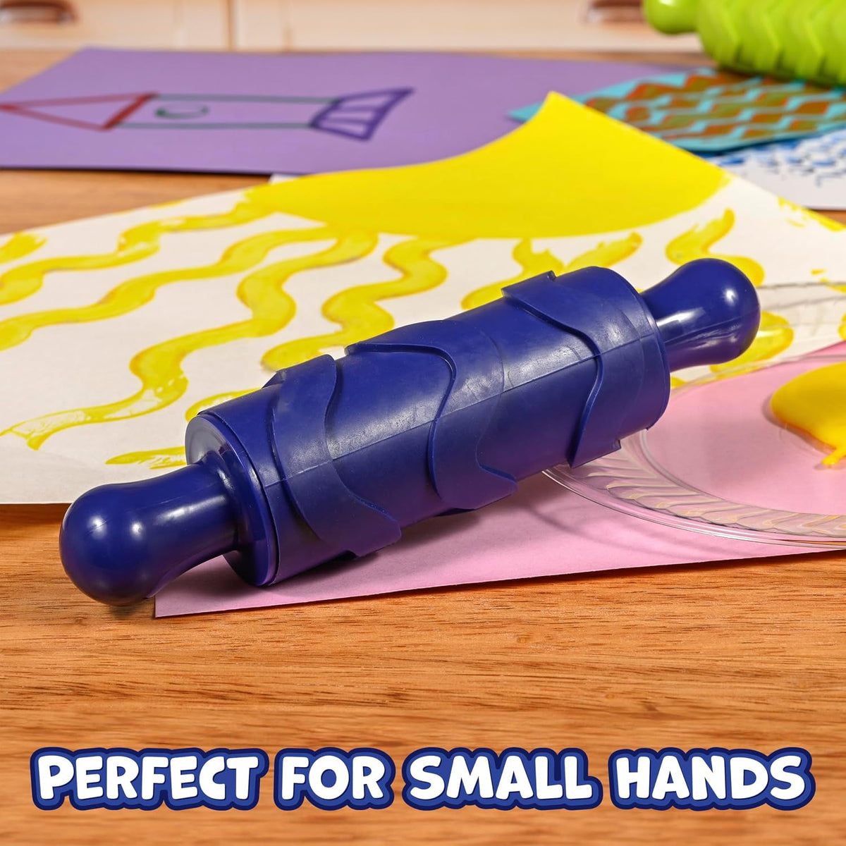 Paint and Dough Texture Rollers, Set of 4