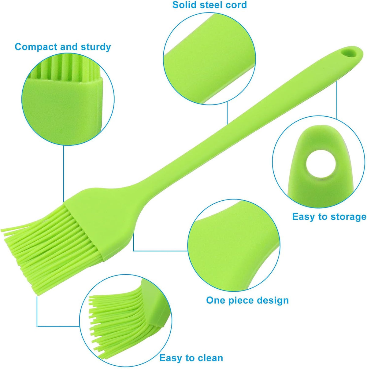 7 PCS Silicone Basting Pastry Brush, Colorful