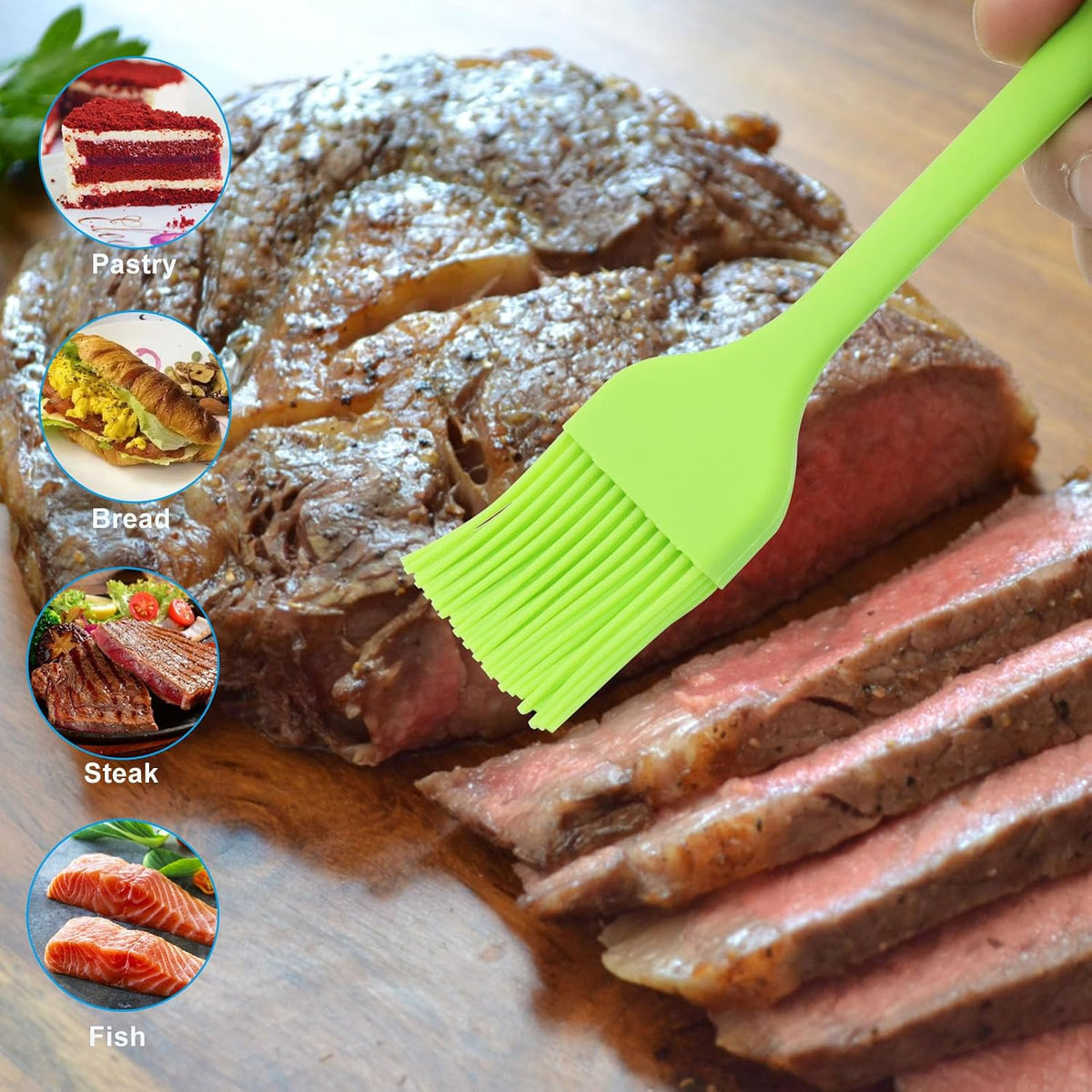7 PCS Silicone Basting Pastry Brush, Colorful