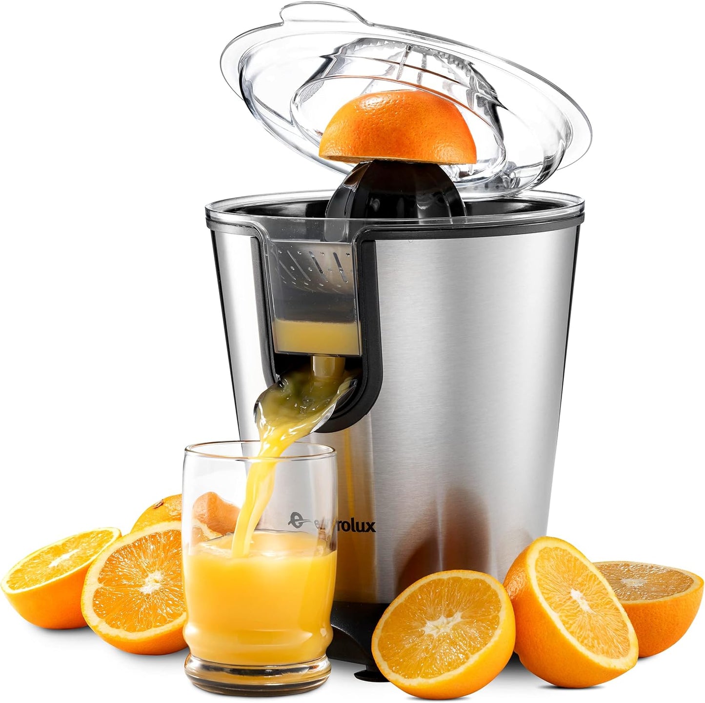 Electric Orange Juicer, Sleek Effortless Citrus Juice Squeezer for Lemon, Lime, Grapefruit | Powerful Motor, Easy to Clean, Removable Dishwasher-Safe Parts