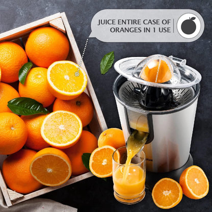 Electric Orange Juicer, Sleek Effortless Citrus Juice Squeezer for Lemon, Lime, Grapefruit | Powerful Motor, Easy to Clean, Removable Dishwasher-Safe Parts