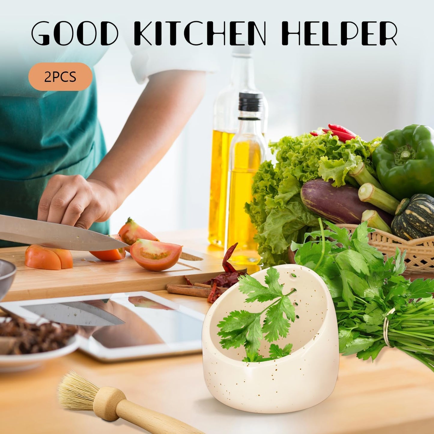 Herb Stripper Bowl Ceramic – Handcrafted Pottery Herb Peeler & Leaf Stripping Tool, Perfect for Kale, Thyme, Basil, Rosemary, Parsley, Cilantro, Oregano – Kitchen Must-Have Peeling Bowl