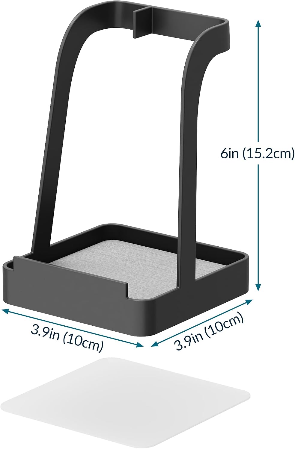 Versatile Pot Lid Ladle Holder Multipurpose Spatula Pad Book Cutting Board Spoon Rest Kitchen Utensils Drip Tray Washable Durable Stable Tack-Free Installation (Black)