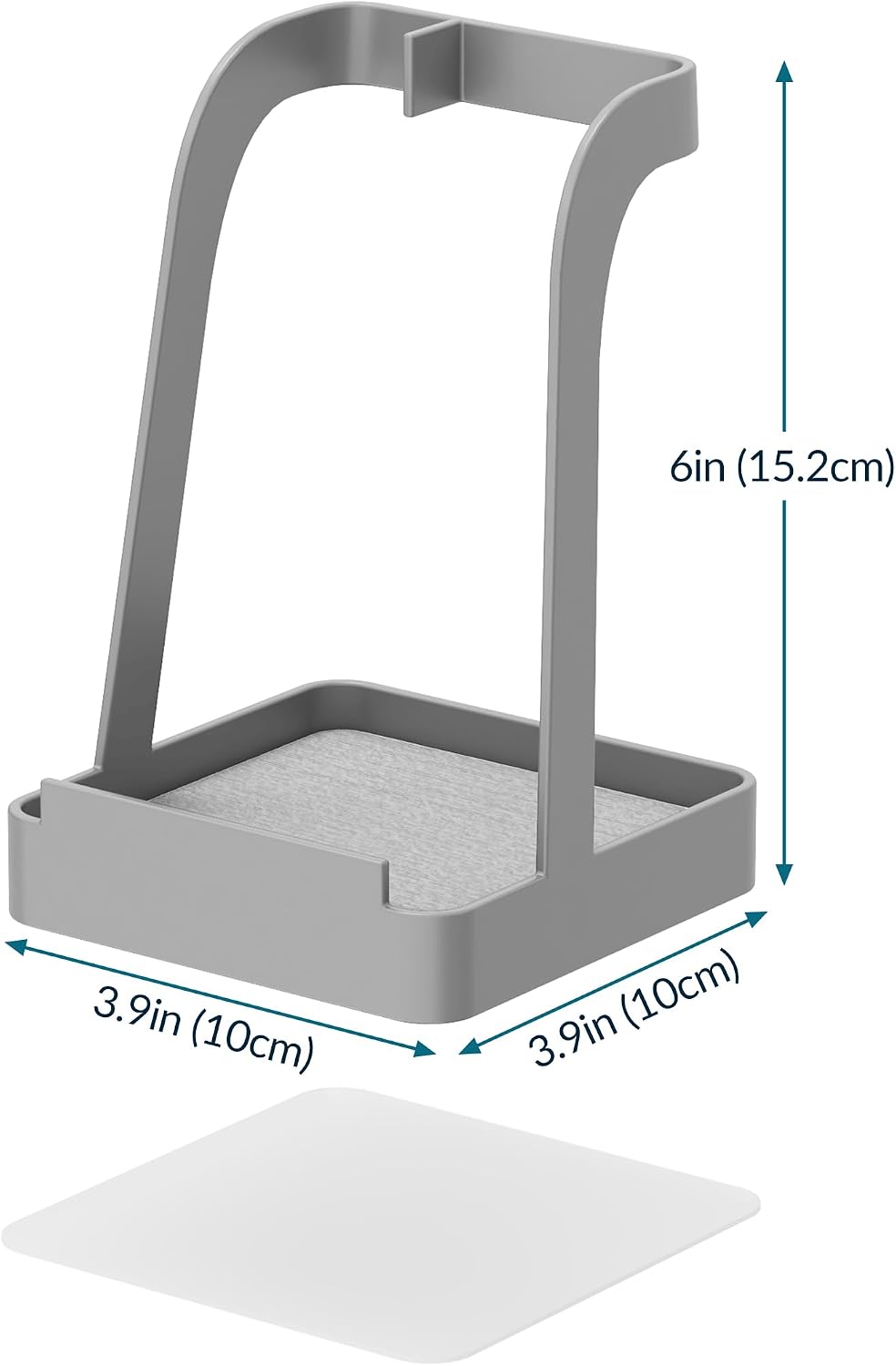 Versatile Pot Lid Ladle Holder Multipurpose Spatula Pad Book Cutting Board Spoon Rest Kitchen Utensils Drip Tray Washable Durable Stable Tack-Free Installation (Black)
